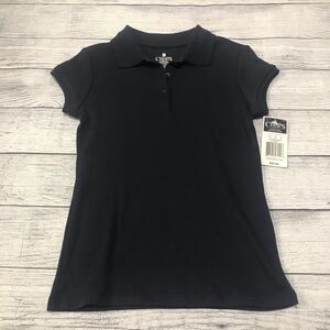 Chaps Navy Blue Girls Polo Shirt Uniform 6/6X